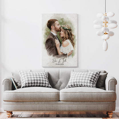 Personalisierte Hochzeits-Leinwand „Forever“ - Euer Foto als Kunstwerk