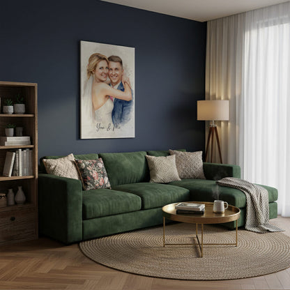 Personalisierte Hochzeits-Leinwand „Forever“ - Euer Foto als Kunstwerk
