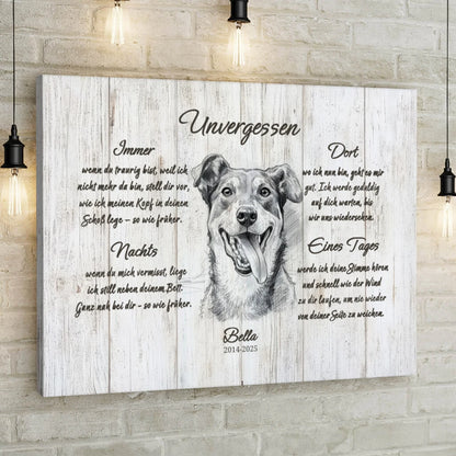 Personalisierte Leinwand  "Unvergessen"