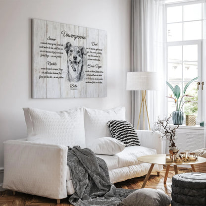 Personalisierte Leinwand  "Unvergessen"