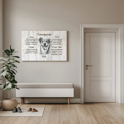 Personalisierte Leinwand  "Unvergessen"