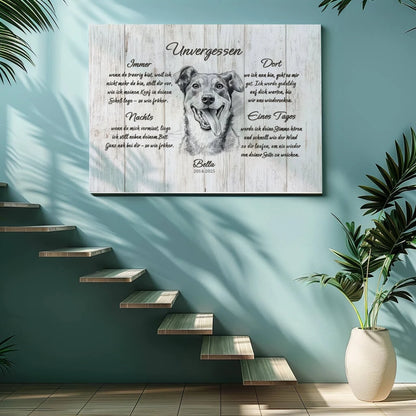 Personalisierte Leinwand  "Unvergessen"
