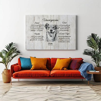 Personalisierte Leinwand  "Unvergessen"
