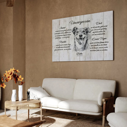 Personalisierte Leinwand  "Unvergessen"