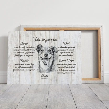 Personalisierte Leinwand  "Unvergessen"